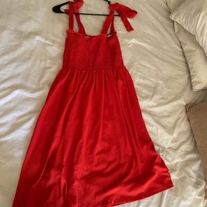 Light summer red dress